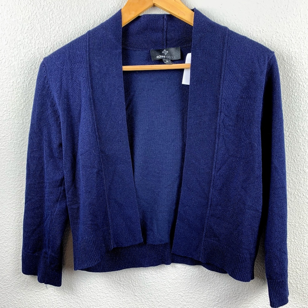 📌NWT Ronni Nicole 3/4 Chevron Sleeve Shrug Bolero